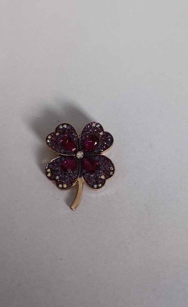 Klaverblad 4 broche, Overige materialen, Overige kleuren, Minder dan 4 cm, Nieuw