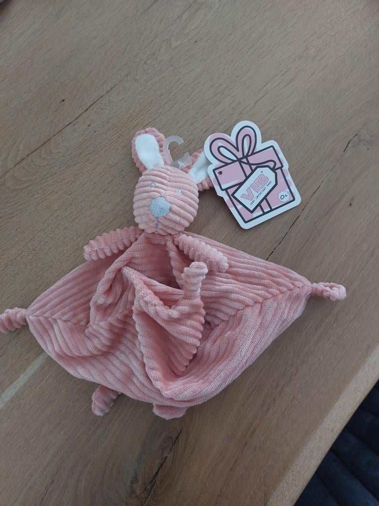 Roze knuffel Konijn vib doekje nieuw, Ophalen of Verzenden, Nieuw