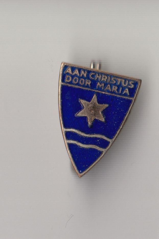 Christendom Maria Christus broche, Verzamelen, Speldjes, Pins en Buttons, Gebruikt, Niet vindbaar, Niet vindbaar, Speldje of Pin