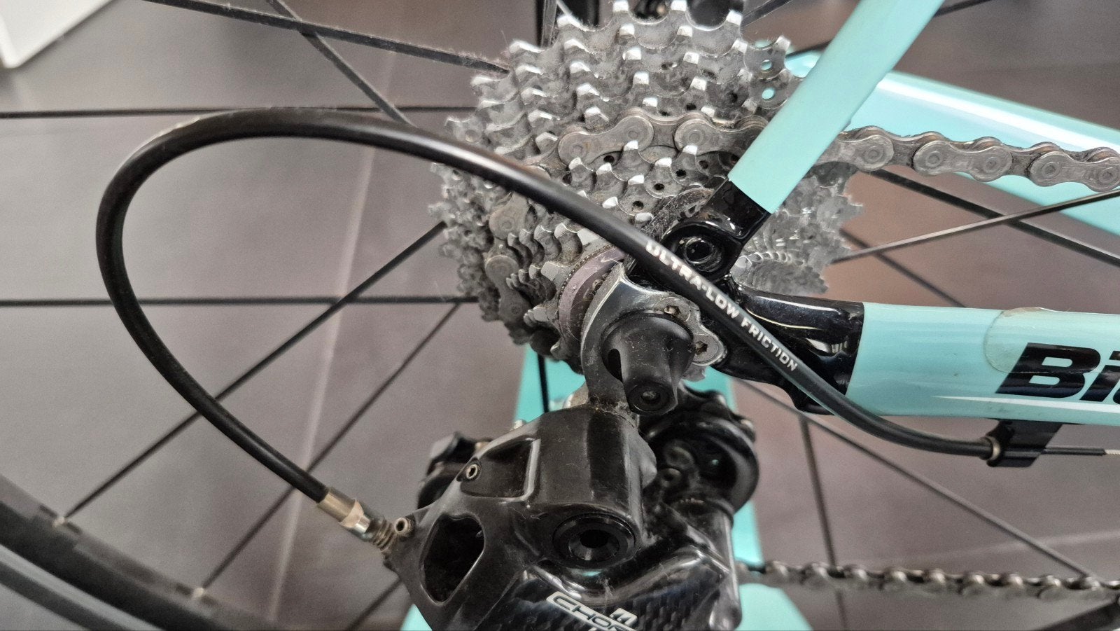 Bianchi oltre xr2, Ophalen, Frame
