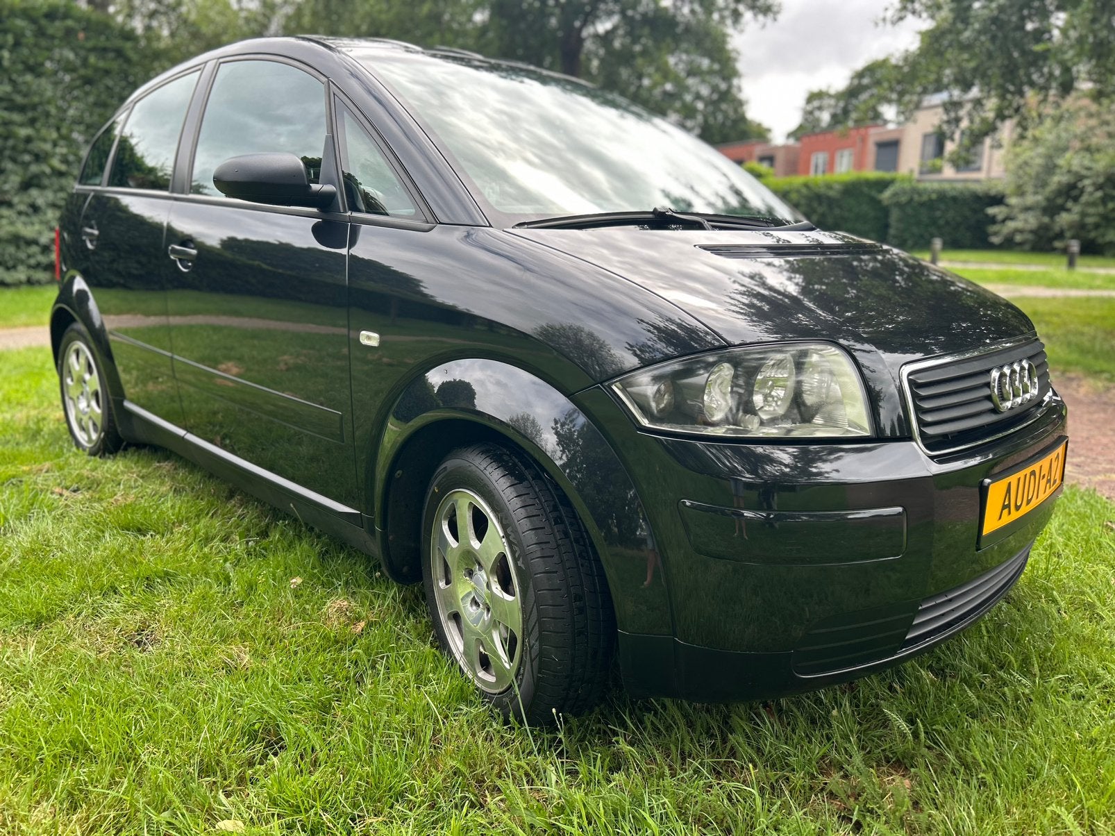 Audi A2 in top conditie met Vol leer -Clima- stoelverwarming, Zwart, Leder, Handgeschakeld, A2