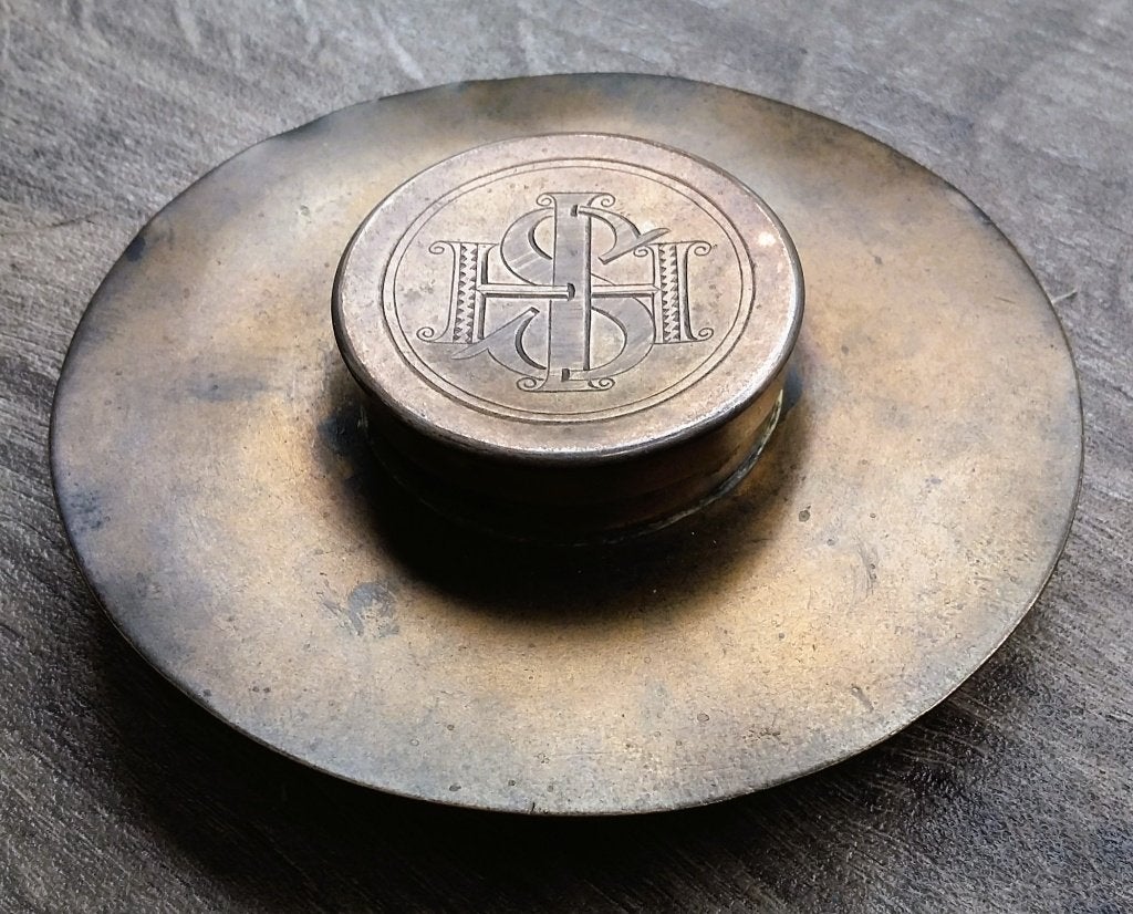 18-19 de eeuws Zilver Zilveren Hostie Doos Hostiedoos PIXIS, Ophalen of Verzenden, Zilver
