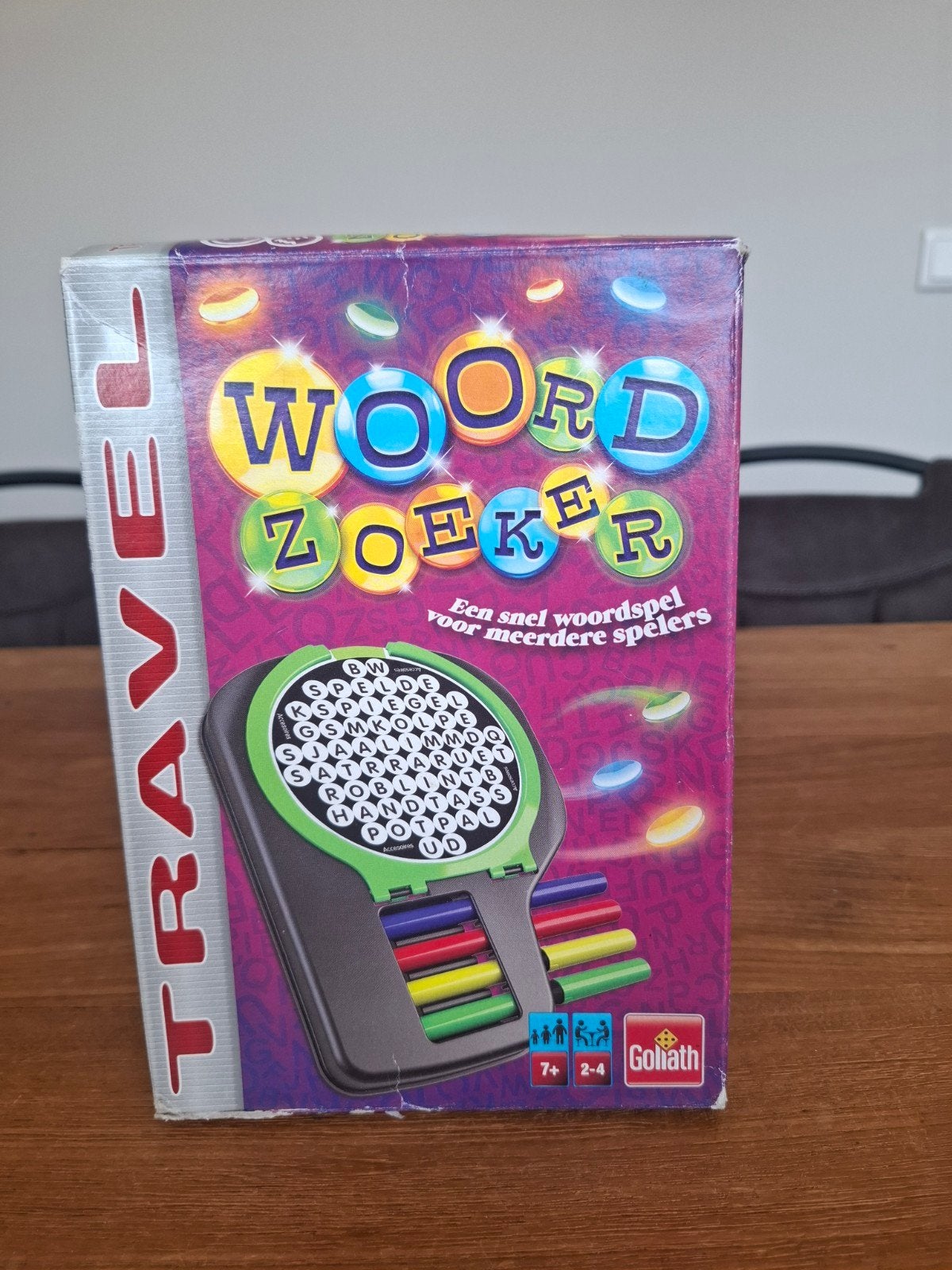 Travel Woordzoeker  (stiften moeten vernieuwd worden), Hobby en Vrije tijd, Gezelschapsspellen | Bordspellen, Gebruikt, Goliath
