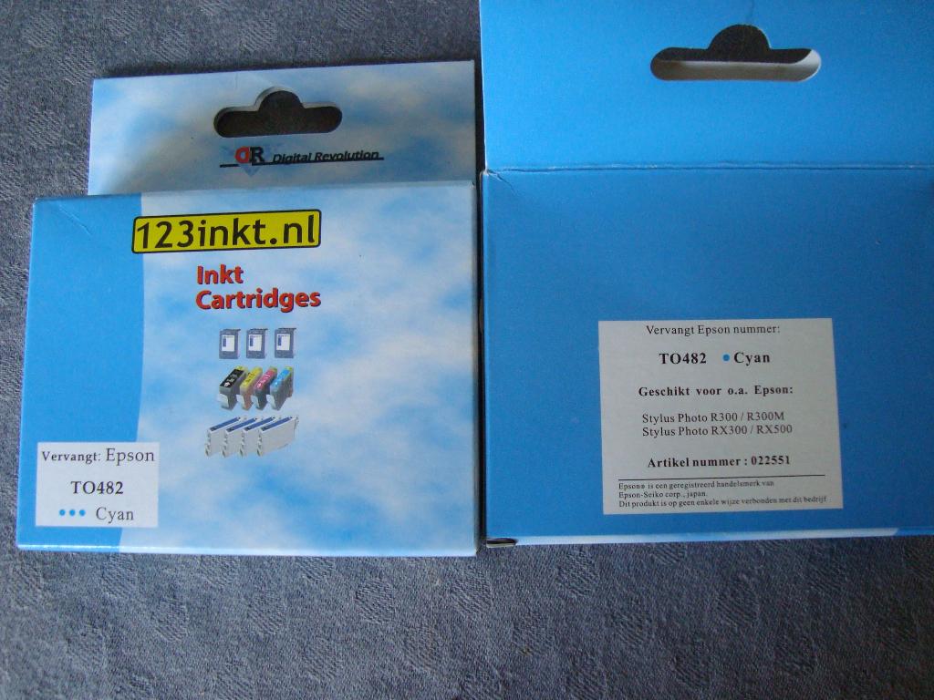 Epson to482 cyan 2 stuks per stuk te koop, Ophalen of Verzenden, Nieuw, Cartridge, Epson