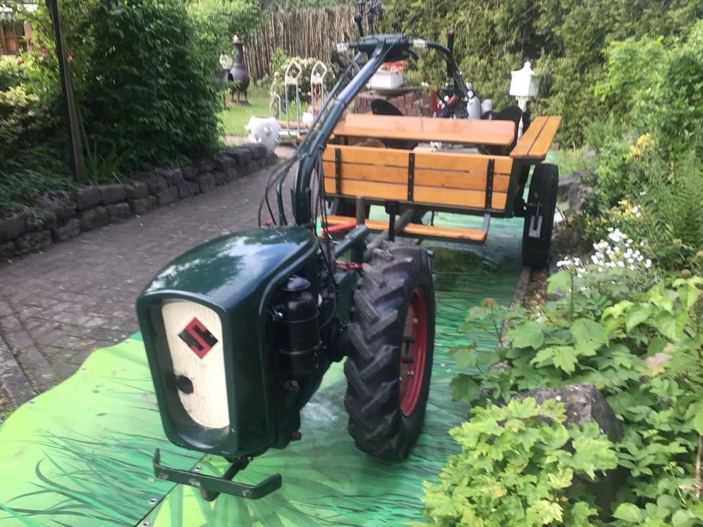 2-wielige diesel tractor met ploeg en kenteken, Overige merken, Gebruikt, Tot 2500, Ophalen of Verzenden