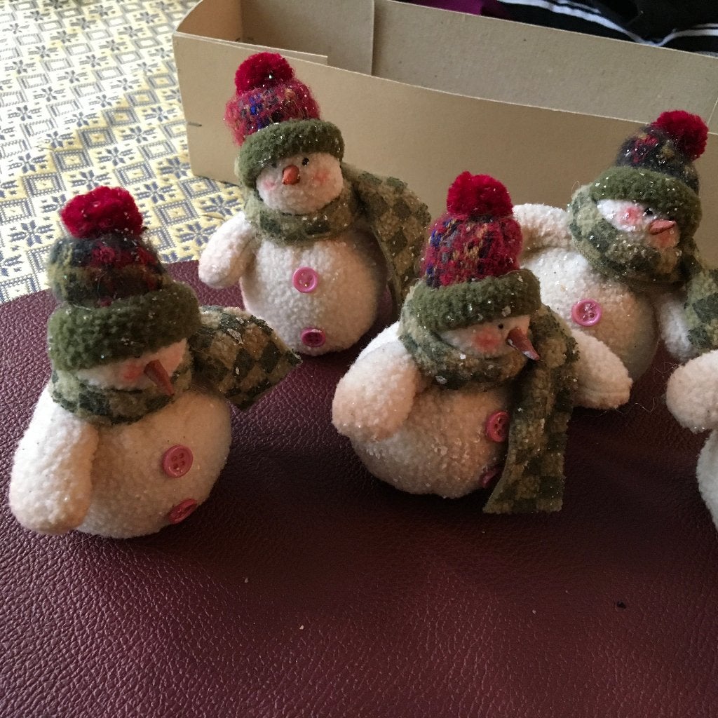 sneeuwpopjes van stof, Diversen, Kerst, Ophalen of Verzenden, Zo goed als nieuw