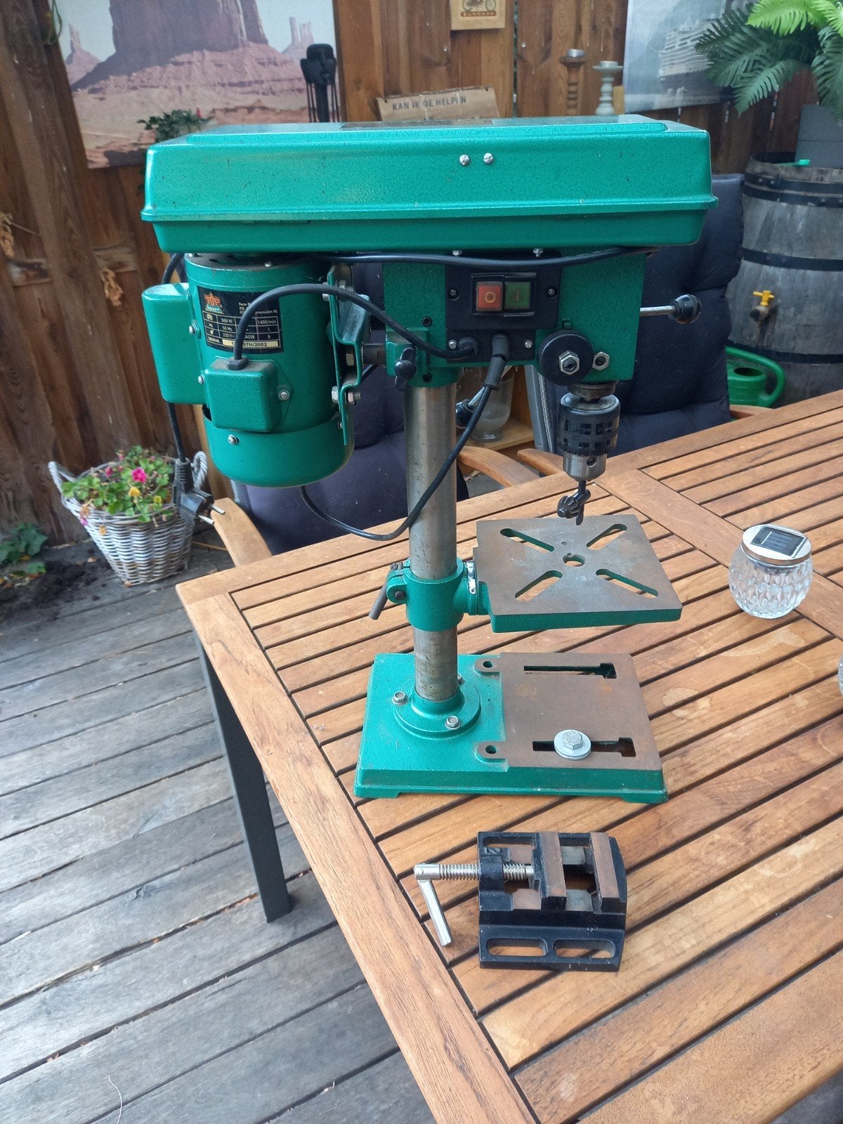 Kolomboormachine met klem - Weinig gebruikt, prima staat, Ophalen, Zo goed als nieuw, Kolomboormachine