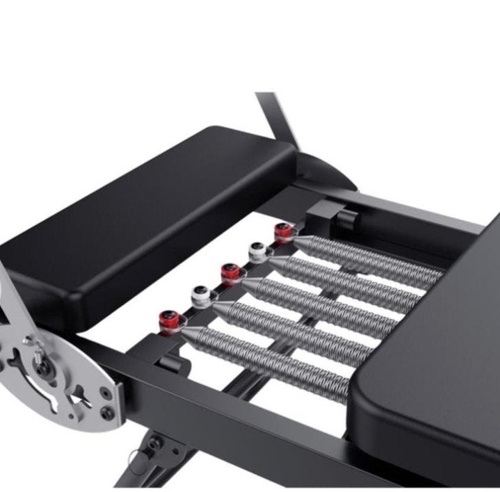 Focus reformer pilatesapparaat, Sport en Fitness, Fitnessmaterialen, Ophalen, Zo goed als nieuw, Benen, Fitnessbank