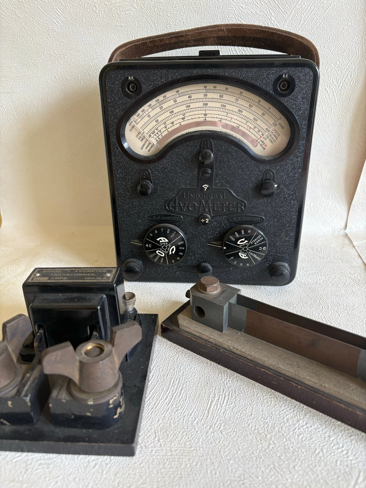 Vintage AVO Universal Avometer Model 7 met accessoires, Ophalen of Verzenden
