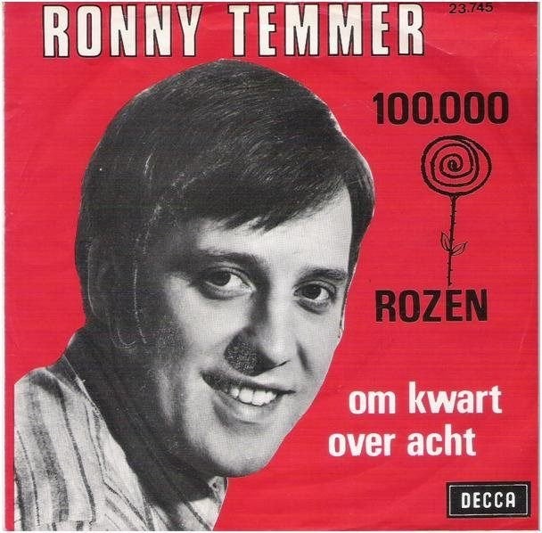 RONNY TEMMER : "100.000 Rozen"/Ronny Temmer-SETJE!, Ophalen of Verzenden, Zo goed als nieuw, 7 inch, Levenslied of Smartlap