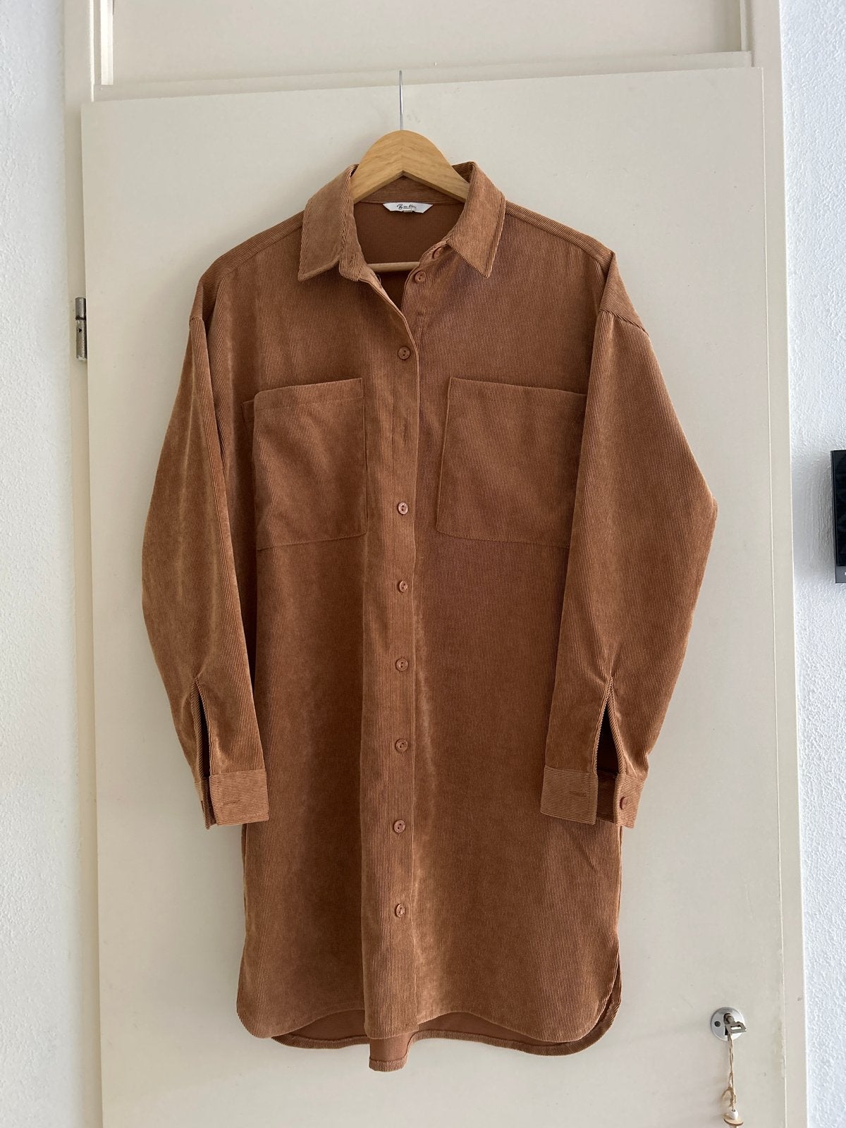 Bien Bleu lange corduroy blouse/jurk maat S, Kleding | Dames, Ophalen of Verzenden, Zo goed als nieuw, Maat 36 (S), Bruin