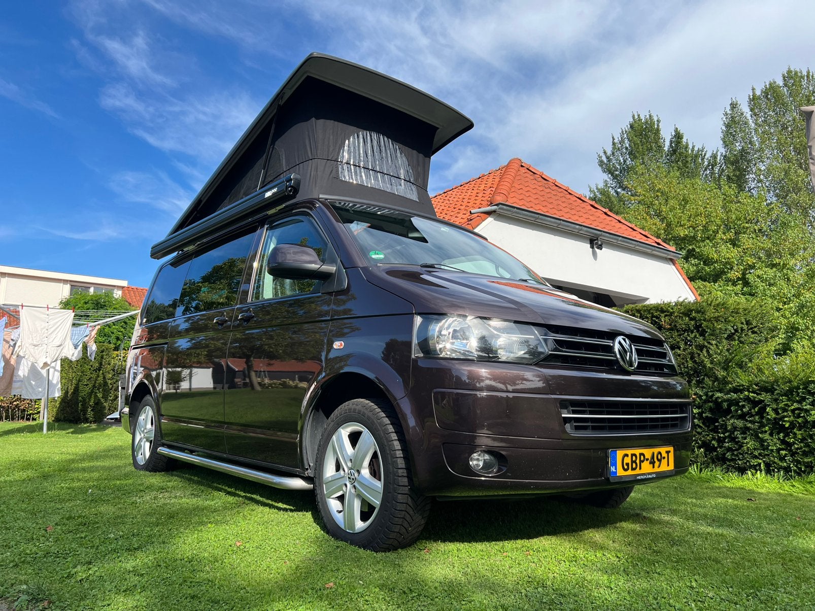 Volkswagen Transporter T5 150PK 4Motion Camper Standkachel, Volkswagen, Particulier, Verwarmde buitenspiegels, 5 tot 6 meter
