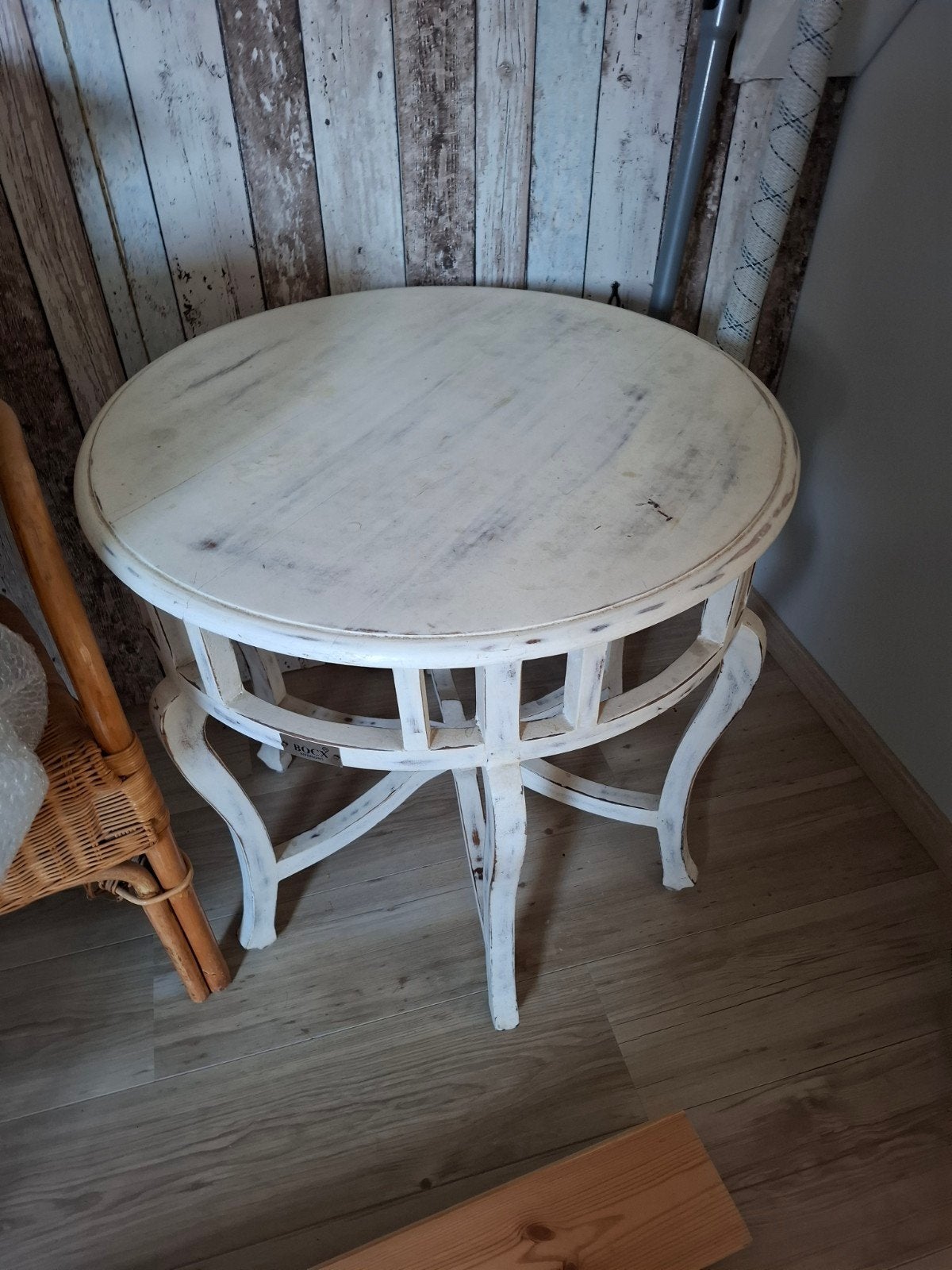 Bocx bijzettafel wit, teak, Ophalen, Minder dan 55 cm