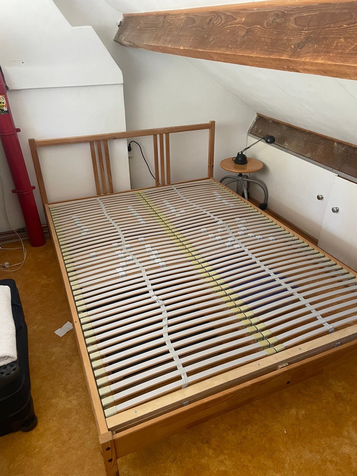 Tweepersoonsbed met matras te koop, Ophalen, Overige kleuren, Tweepersoons, 140 cm