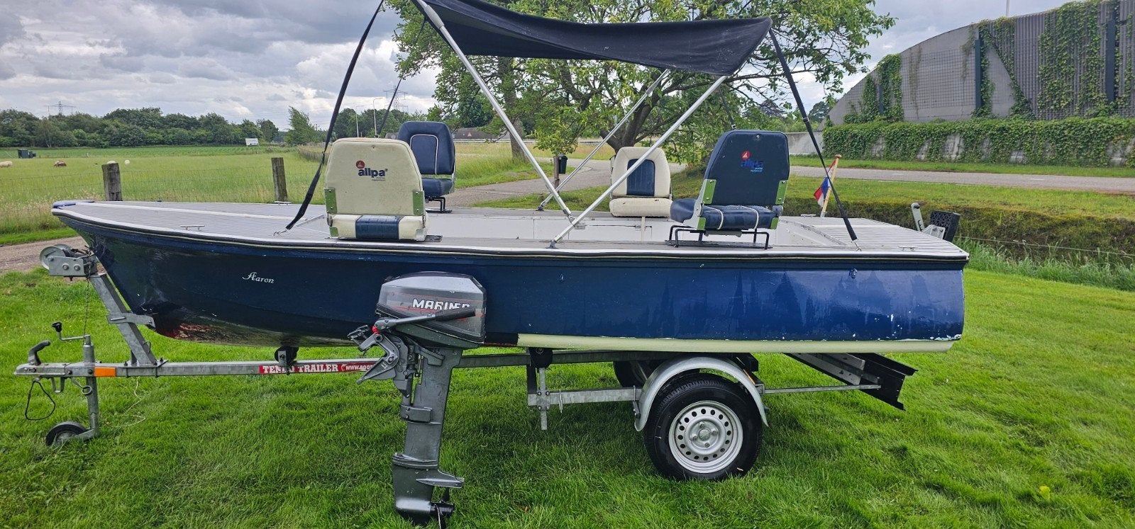 boot met Mariner 8pk buitenboordmotor en trailer, Ophalen of Verzenden