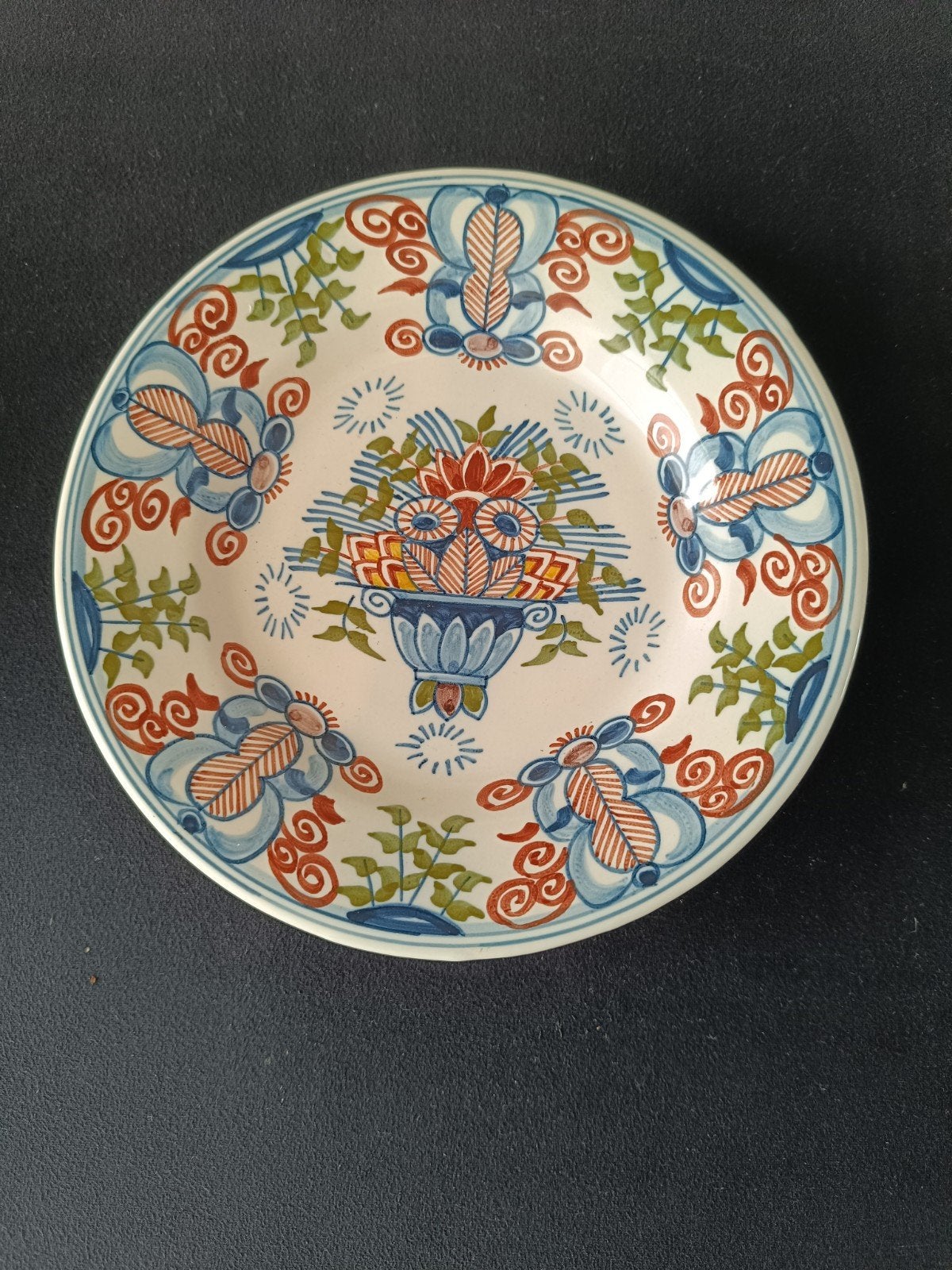 Vintage Makkum bord met bloemmotief, Antiek en Kunst, Antiek | Wandborden en Tegels, Ophalen