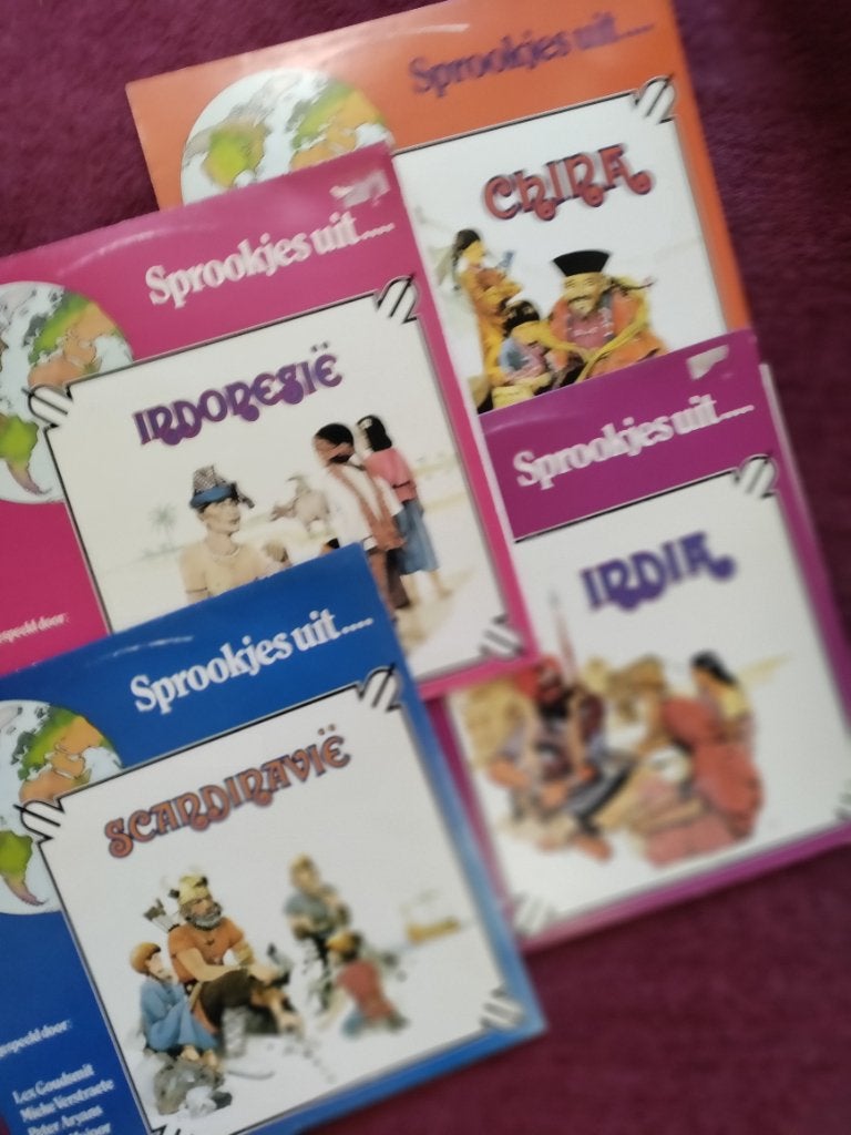 4x Lp 'Sprookjes uit... ', Cd's en Dvd's, Ophalen, Gebruikt, LP
