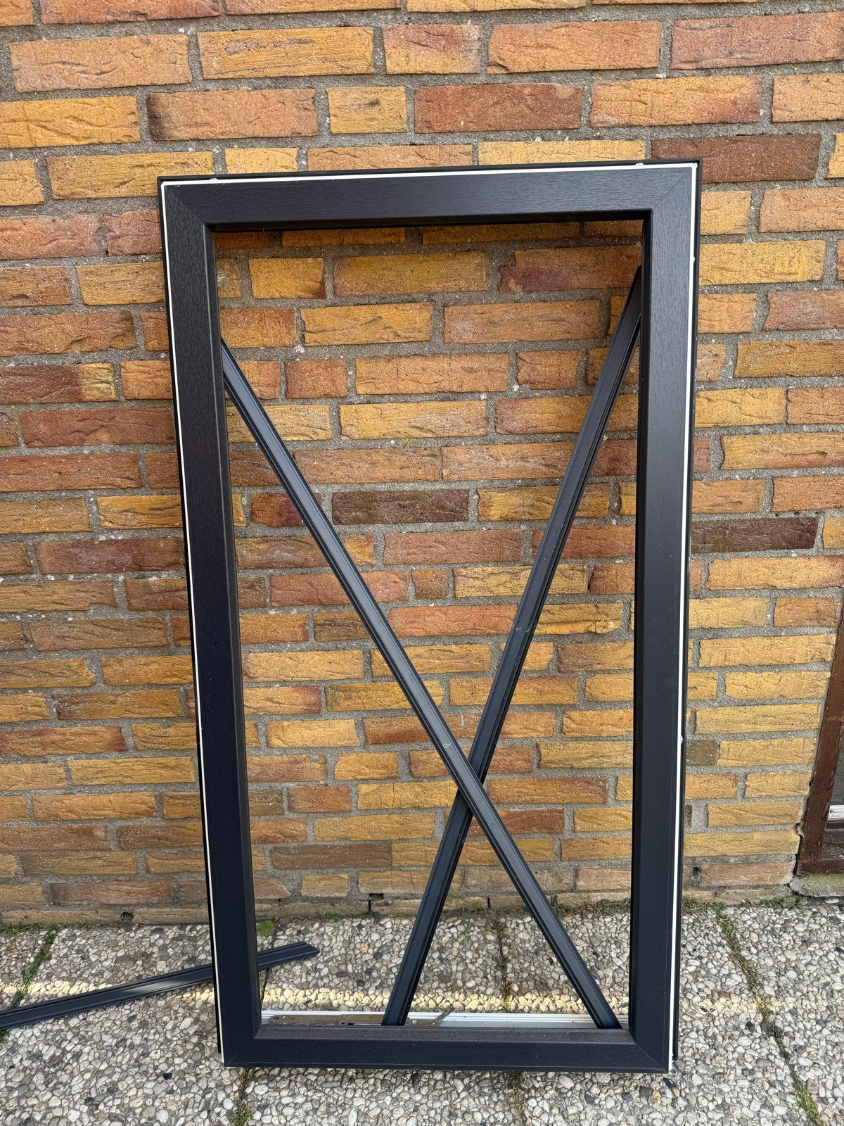 Kunststof kozijn RAL 7021 / RAL 9010 - Diverse maten, Ophalen, Kunststof, Minder dan 75 cm, Raamkozijn