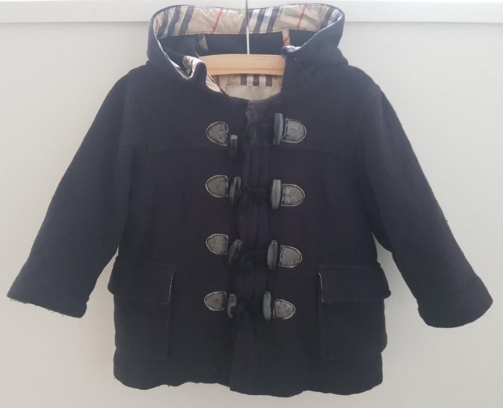 Burberry jas blauw houtje touwtje 92, Kinderen en Baby's, Ophalen of Verzenden, Jongen of Meisje, Jas