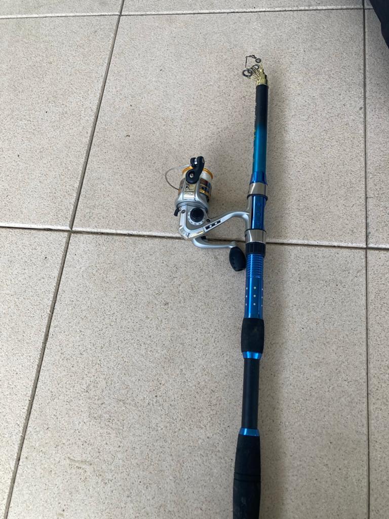 Hengel met molen - Complete set voor vissen, Watersport en Boten, Hengelsport | Zeevissen, Ophalen of Verzenden, Zo goed als nieuw