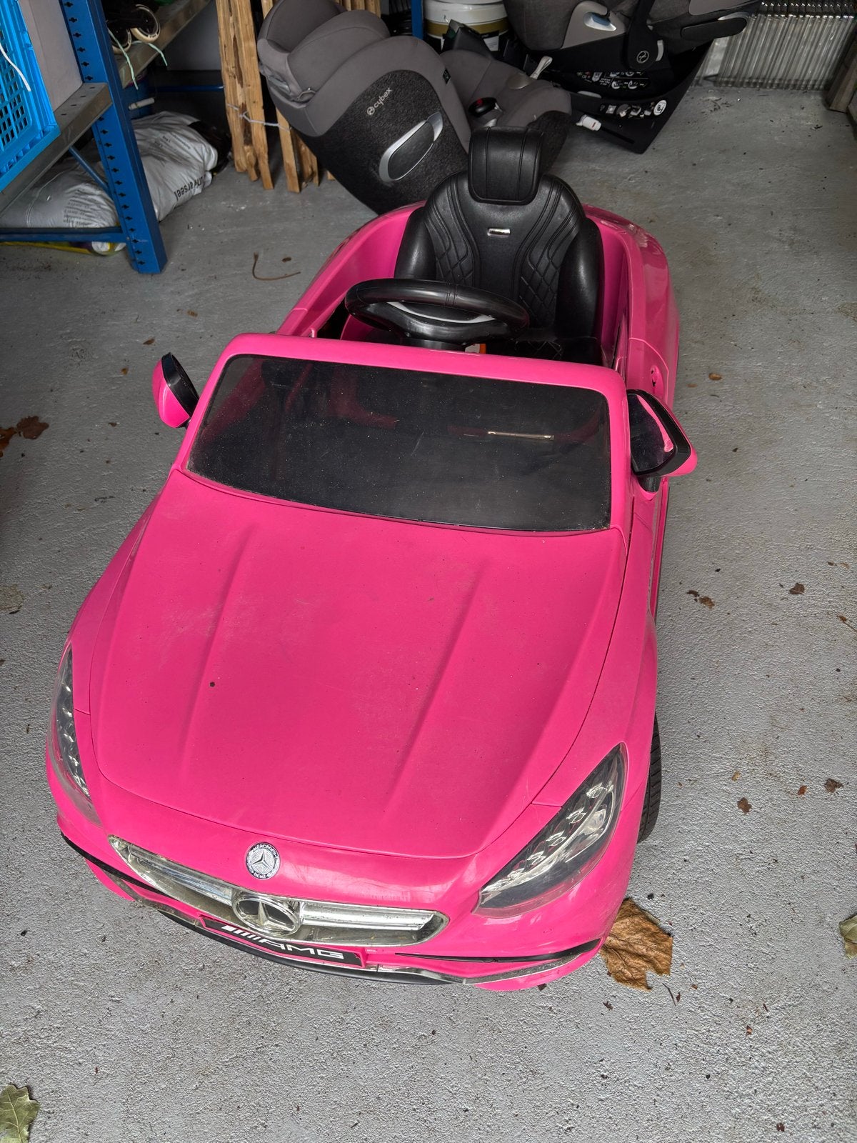 Roze Mercedes AMG Kinderauto - Elektrisch Rijden, Ophalen, Gebruikt, Loopvoertuig