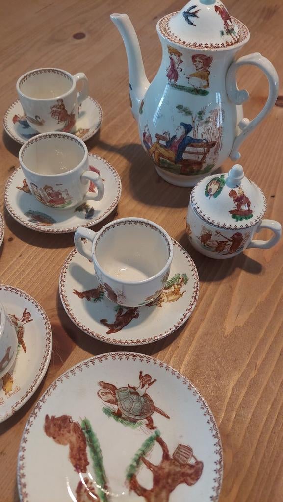 Antiek kinderservies, Ophalen of Verzenden