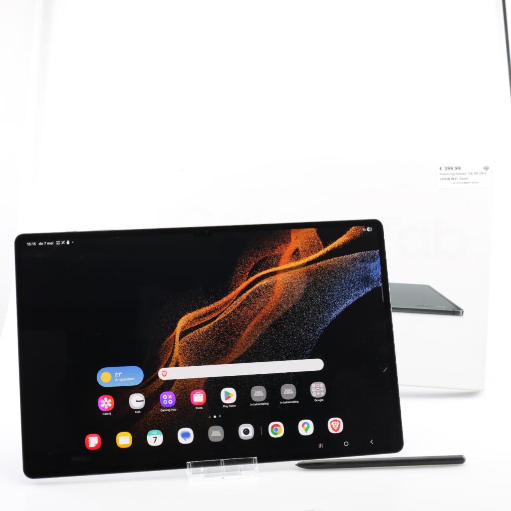 Samsung Galaxy Tab S8 Ultra 128GB WiFi Zwart, Computers en Software, Android Tablets, Samsung, Zo goed als nieuw, Support@Samsung.com