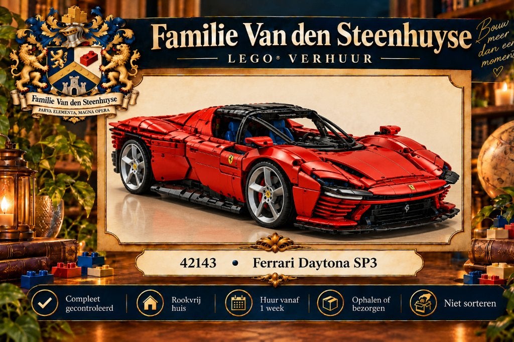 LEGO Technic Ferrari Daytona SP3 42143 huren, Lego, Ophalen of Verzenden, Zo goed als nieuw, Technic