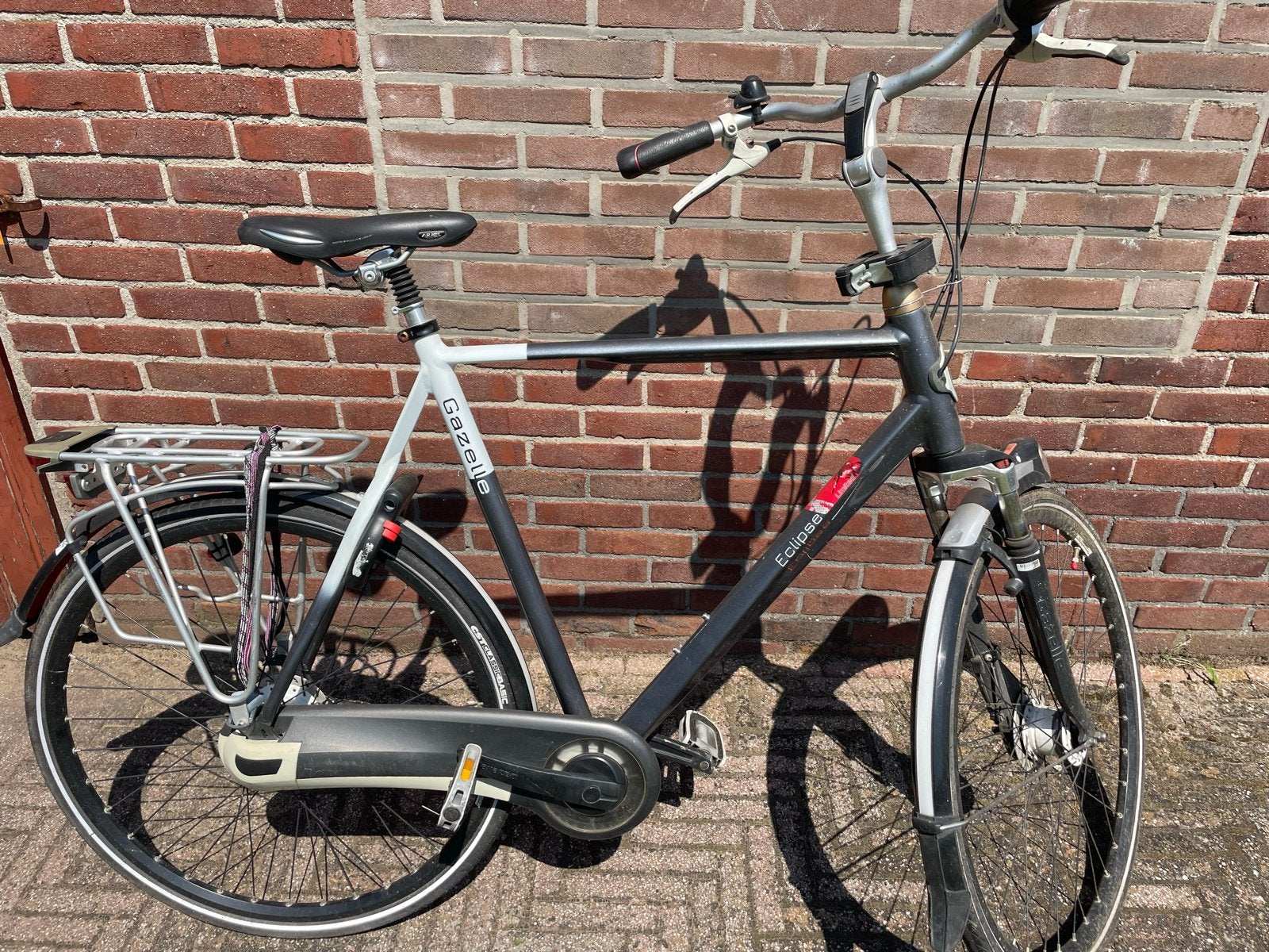 Gazelle Eclipse heren fiets - Maat 61, Fietsen en Brommers, Fietsen | Heren | Herenfietsen, Ophalen, Gebruikt, Versnellingen, 61 tot 65 cm