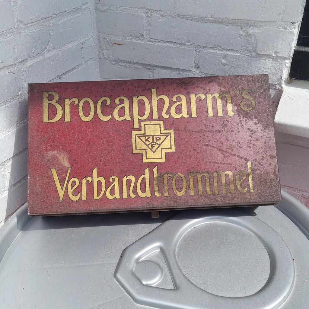 Vintage Brocapharm Verbandtrommel KPF., Antiek en Kunst, Ophalen of Verzenden