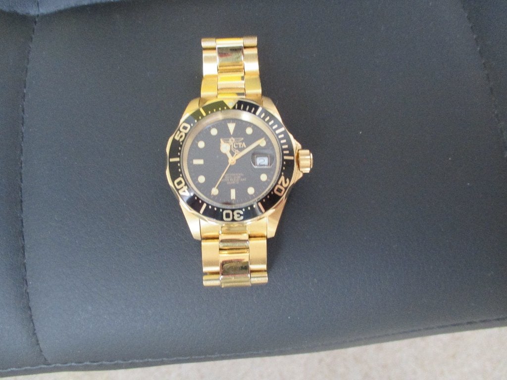 NOOIT GEDRAGEN INVICTA PRODIVER VERGULD QUARTZ 20ATM IN BOX, Staal, Polshorloge, Nieuw, Ophalen of Verzenden