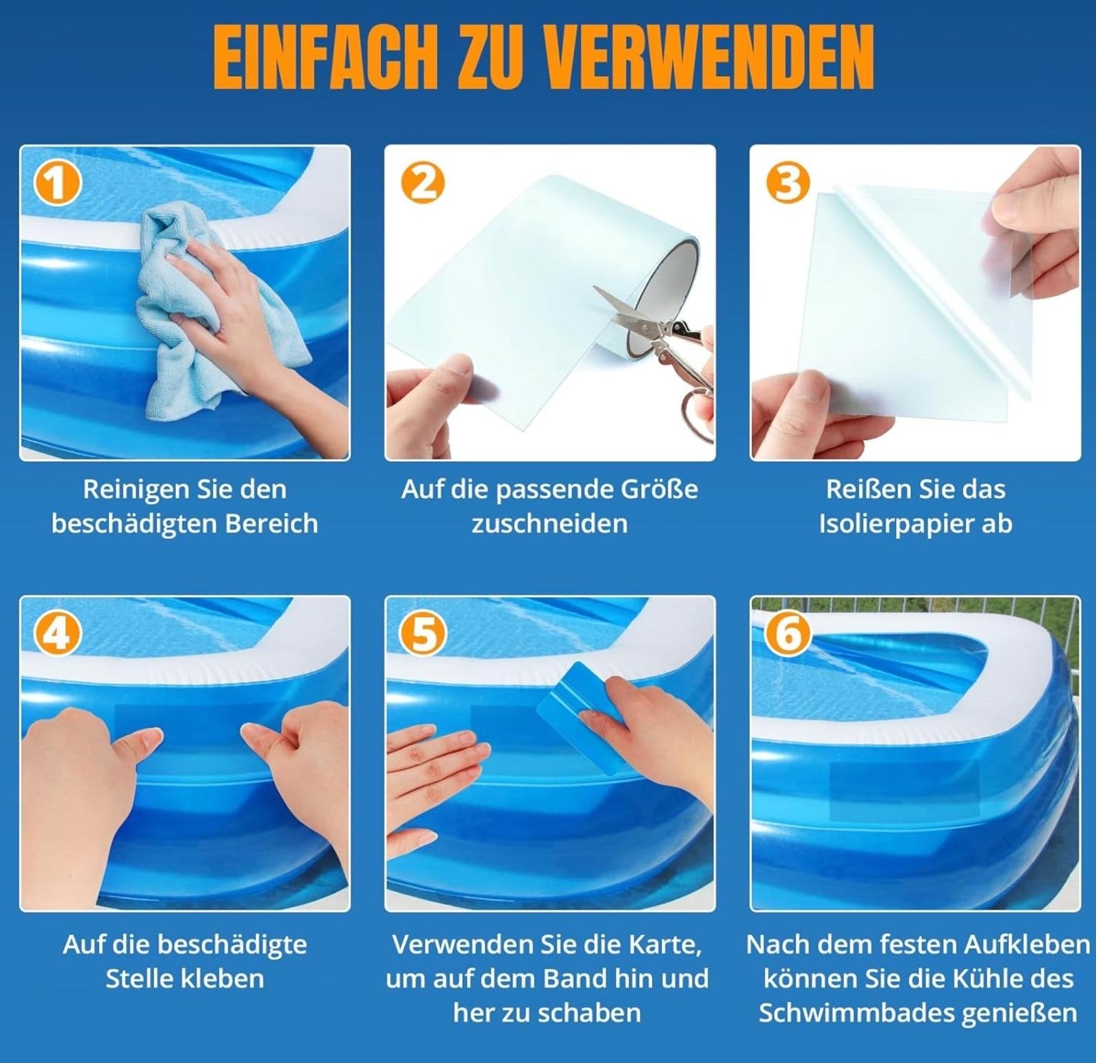 Zwembad Reparatie Patch Kit - Waterdicht PVC Tape, Ophalen, Nieuw, Overige typen