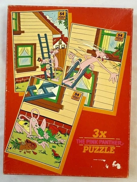 De Roze Panter 3x 54 stuks puzzel vintage 1983 Pink Panther, Verzamelen, Stripfiguren, Coolsingel 104, 3011 AG Rotterdam, Netherlands