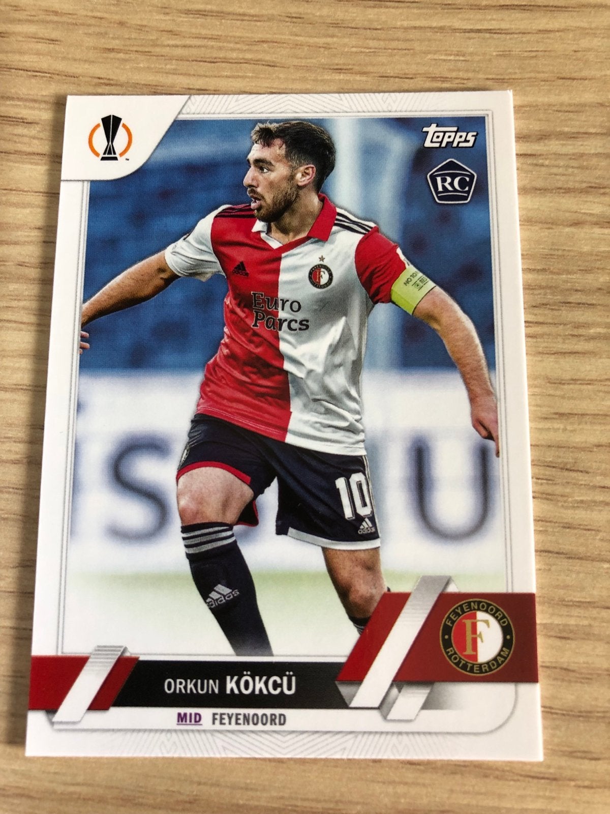 Topps UCC Orkun Kökcü Feyenoord RC, Ophalen of Verzenden, Zo goed als nieuw, Feyenoord, Spelerskaart