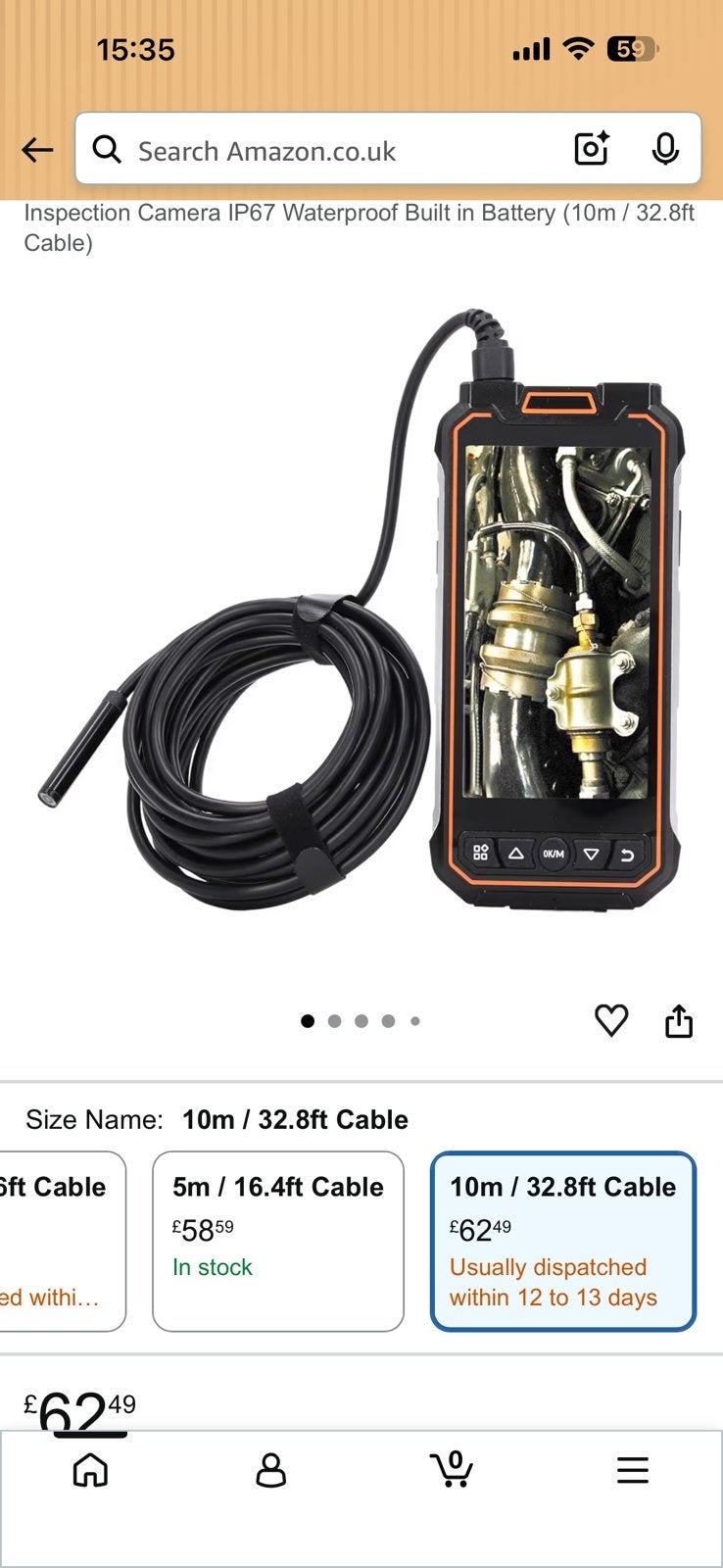 Industriële Endoscoop Inspectiecamera 10 Meter – Nieuw!, Ophalen of Verzenden, Nieuw