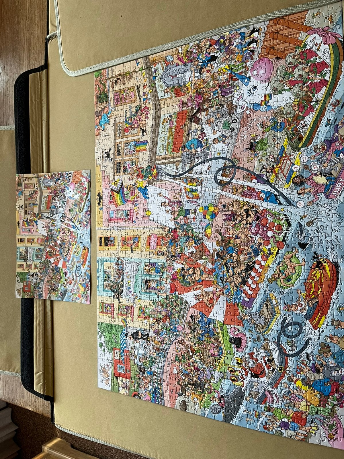 3 x Jan van Haasteren puzzels 1000 stukjes., Ophalen, 500 t/m 1500 stukjes, Zo goed als nieuw