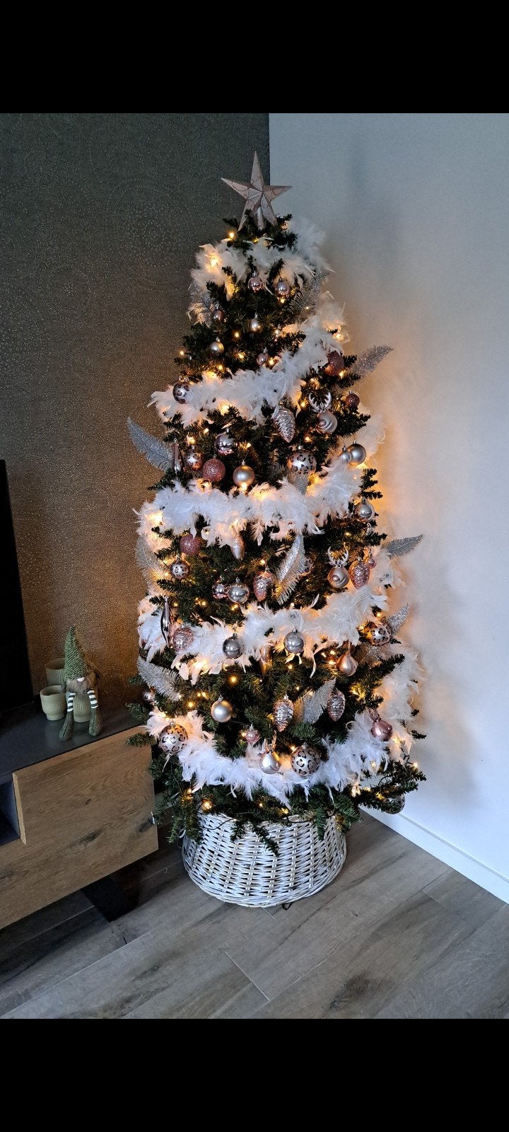 Roze ster en Kerstballen ( kunststof), Diversen, Kerst, Ophalen of Verzenden