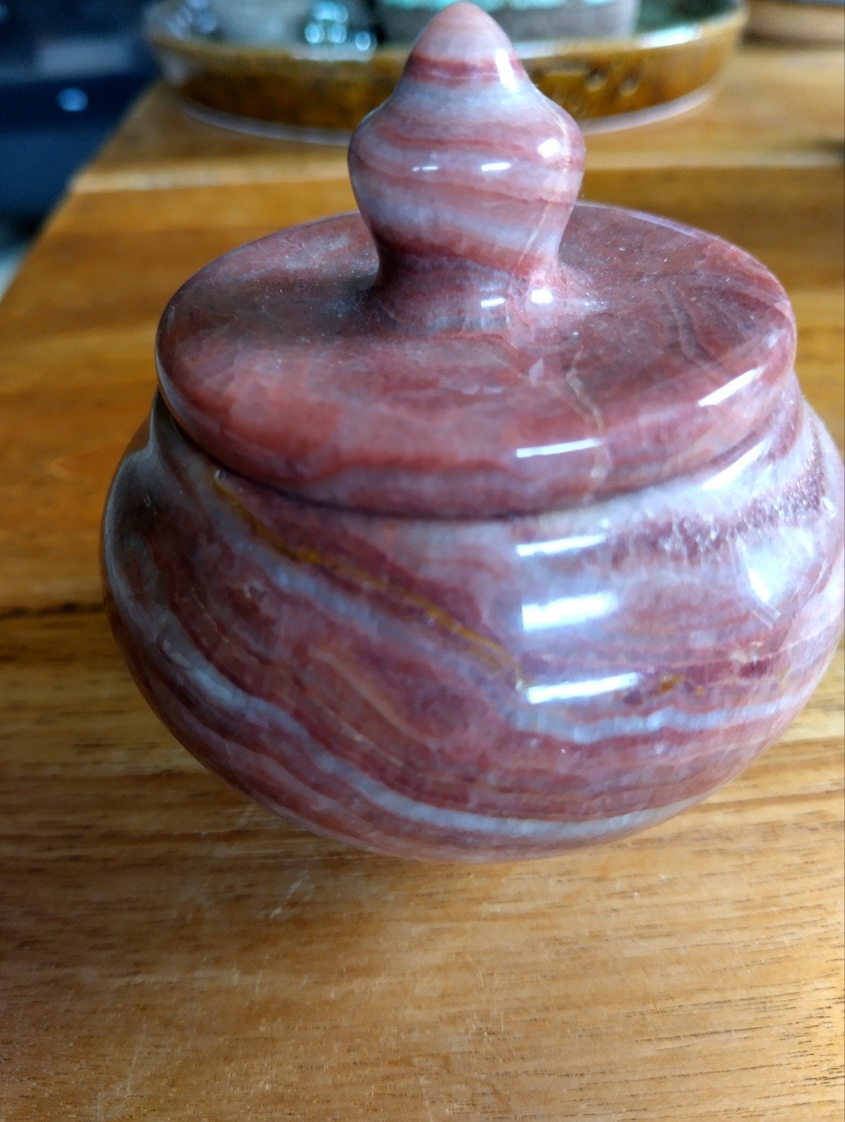 Decoratieve marmeren pot met deksel, Antiek en Kunst, Ophalen of Verzenden