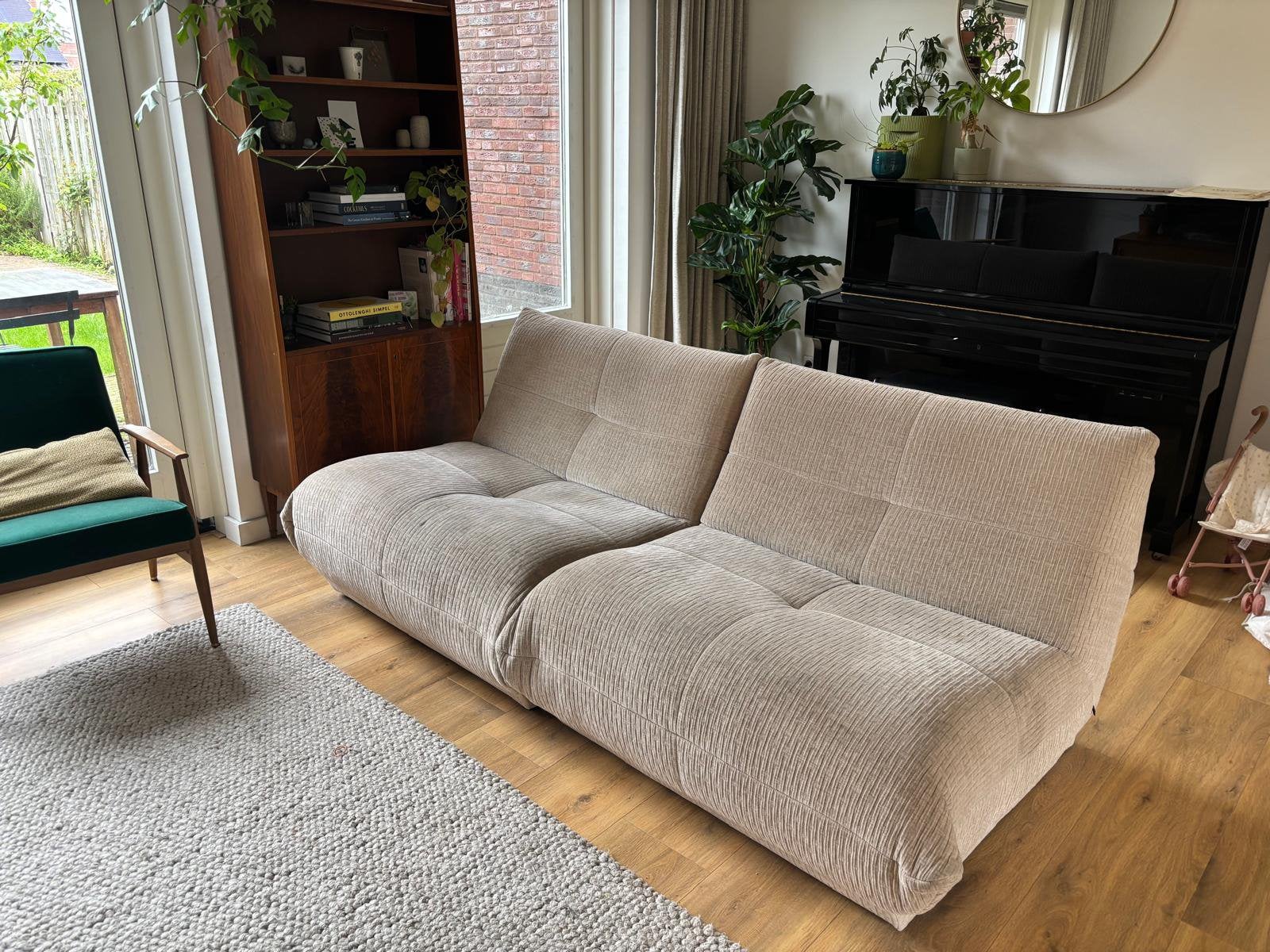 Bank 2 delen loods5, Huis en Inrichting, Ophalen, Gebruikt, 100 tot 125 cm, Tweepersoons