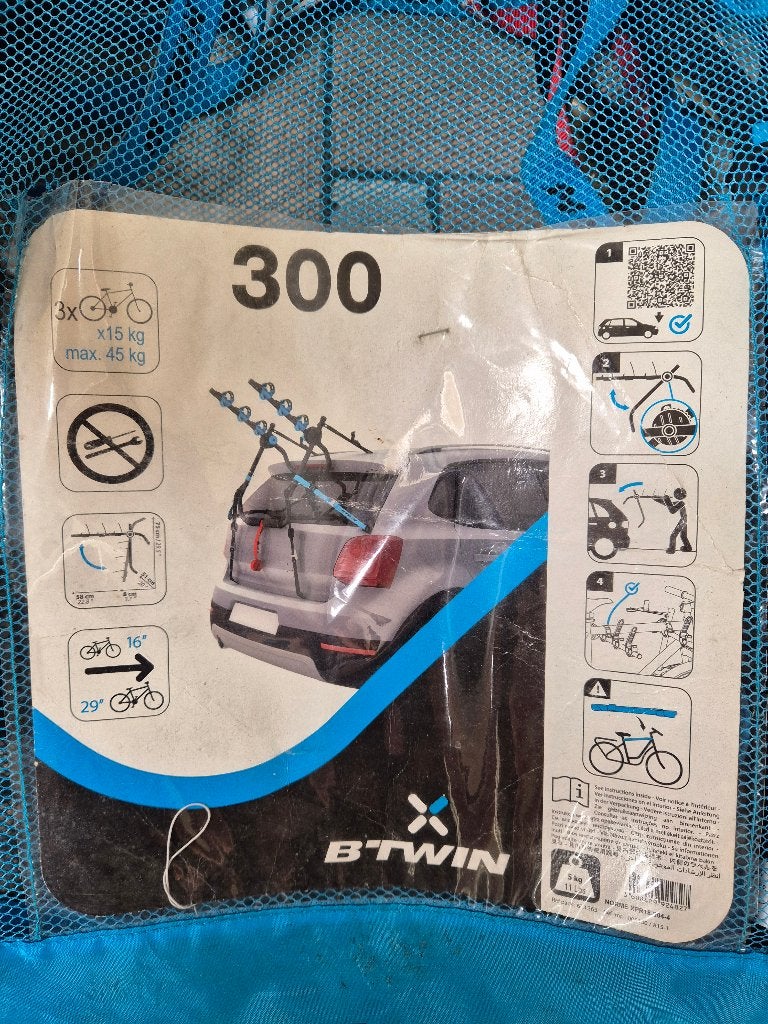 Decathlon achterklep fietsendrager, Ophalen, 3 fietsen of meer, Gebruikt, Achterklepdrager