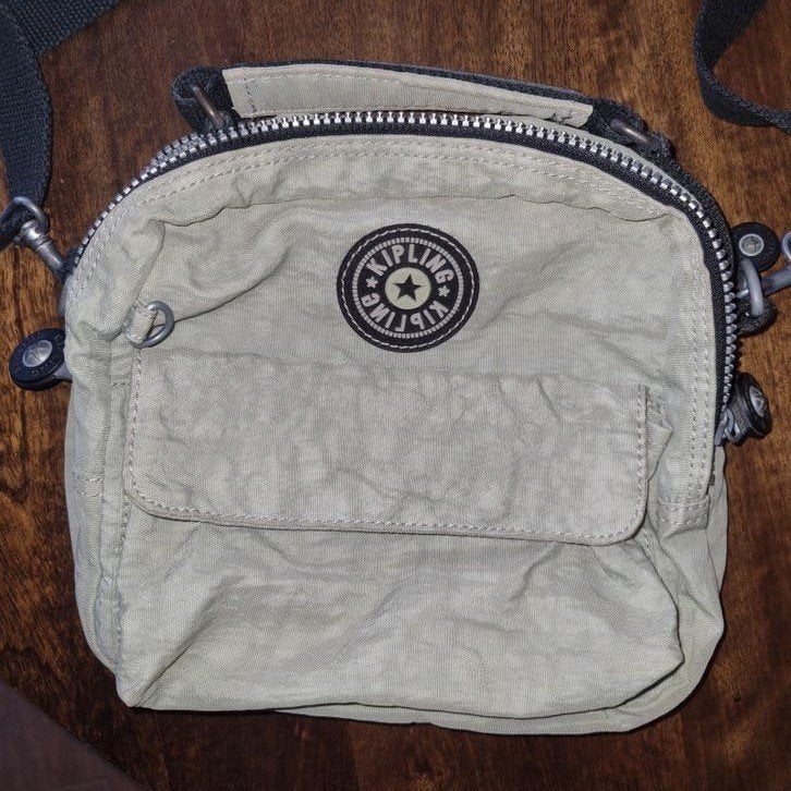 Kipling schoudertasje / rugtasje, Sieraden, Tassen en Uiterlijk, Ophalen of Verzenden, Gebruikt, Groen, Schoudertasje