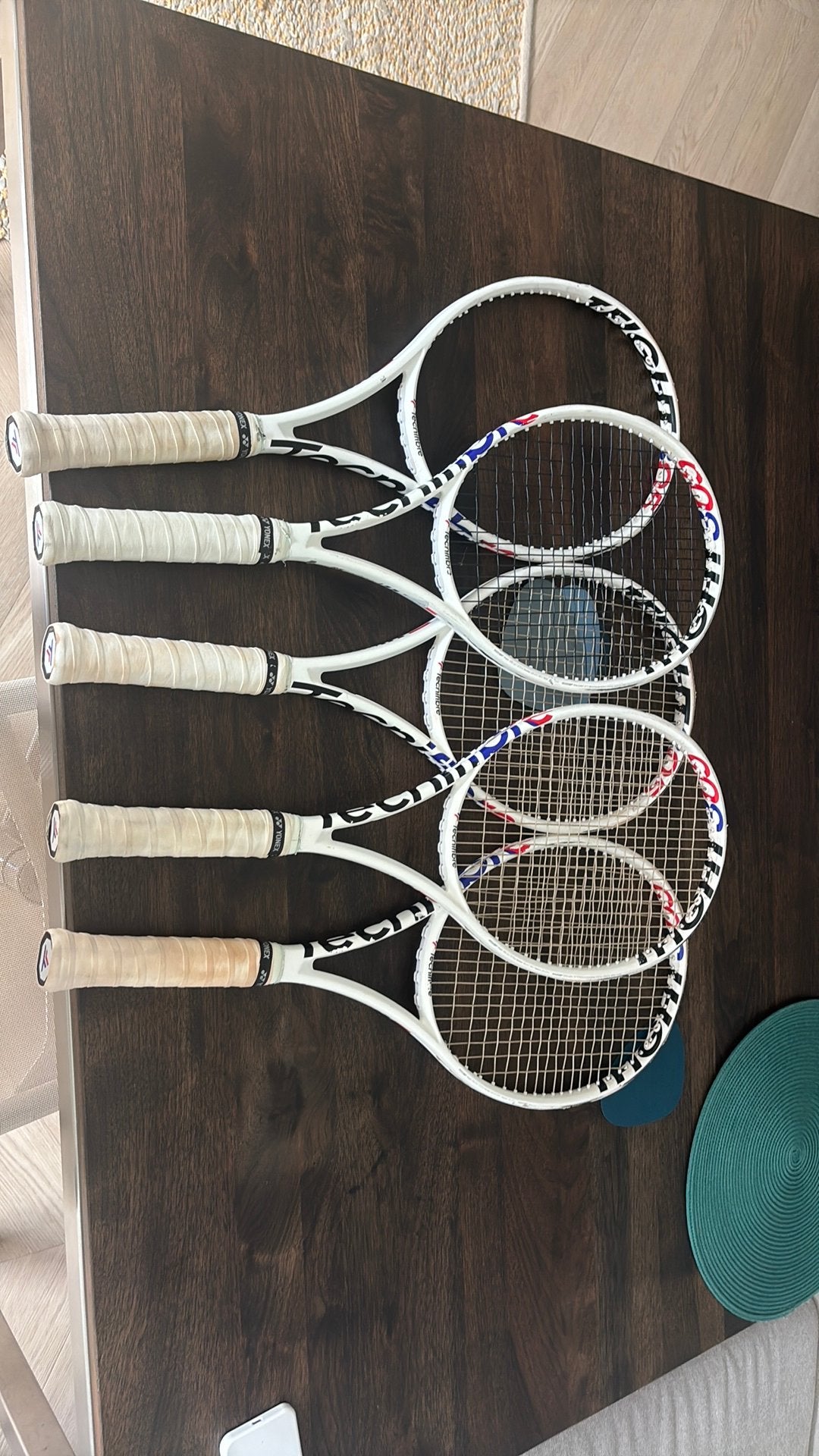 Te koop: 5 Tecnifibre RS Section tennisrackets, Sport en Fitness, Tennis, Ophalen of Verzenden, Zo goed als nieuw, Racket, Overige merken