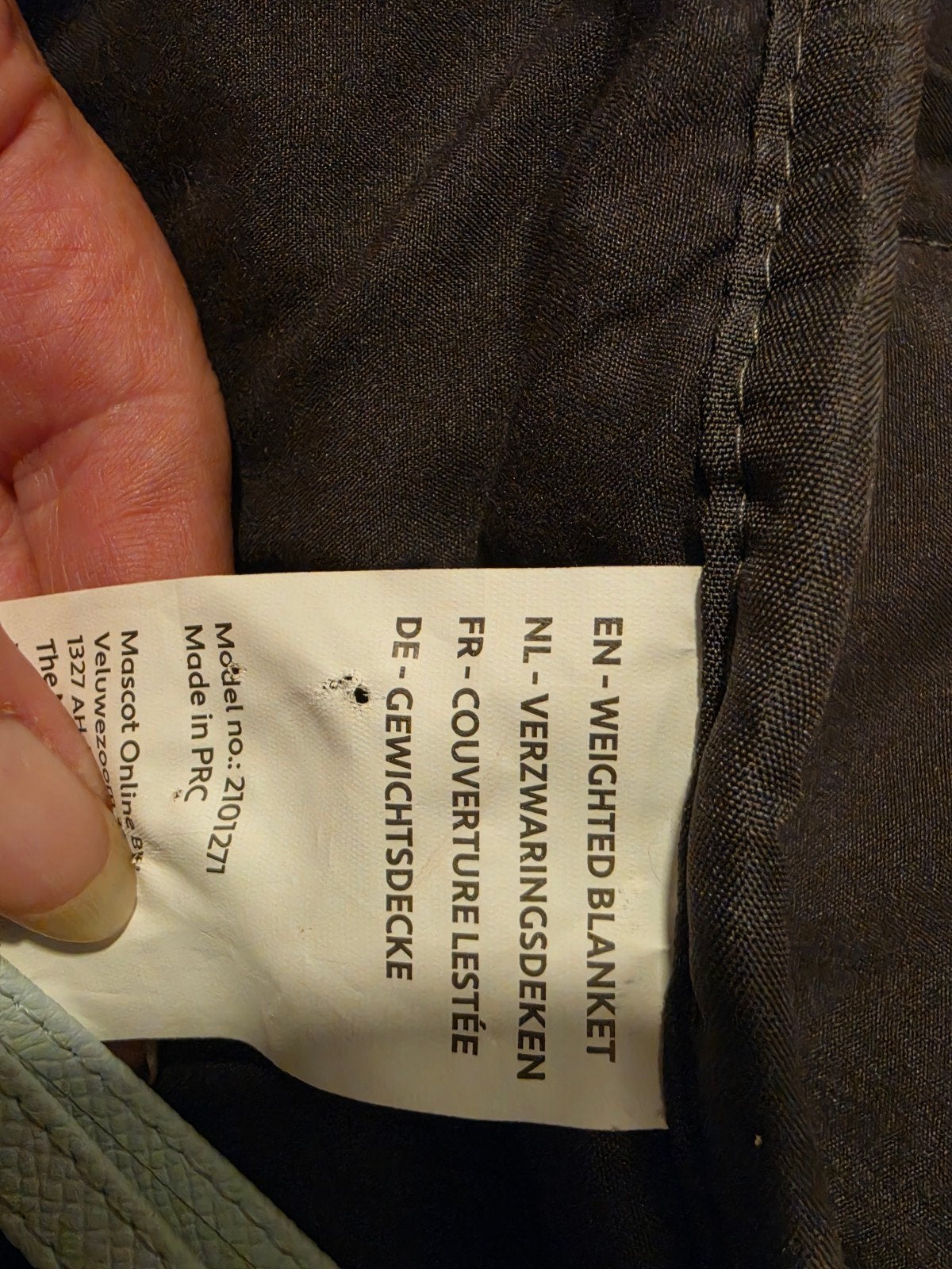 verzwaringsdeken deken, Ophalen, Deken