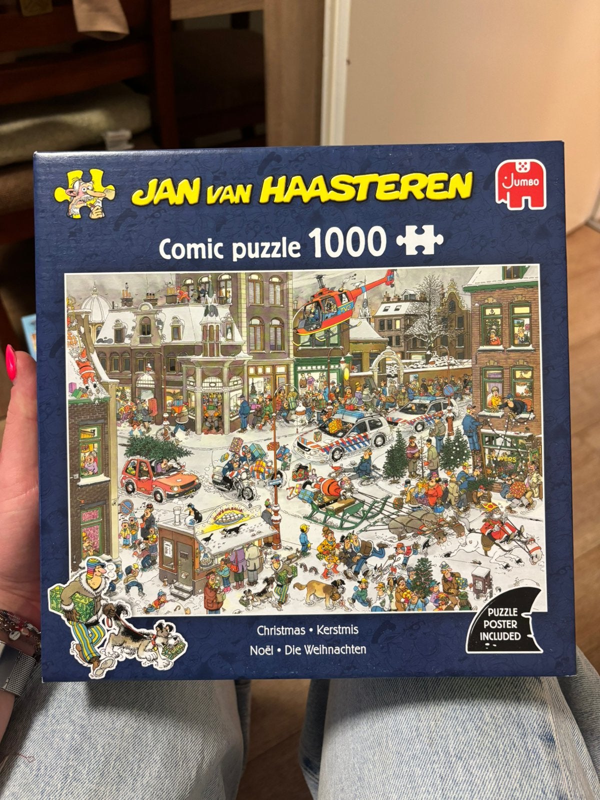 Jan van Haasteren Kerstmis Comic Puzzel 1000 stukjes, Ophalen, 500 t/m 1500 stukjes, Zo goed als nieuw, Legpuzzel