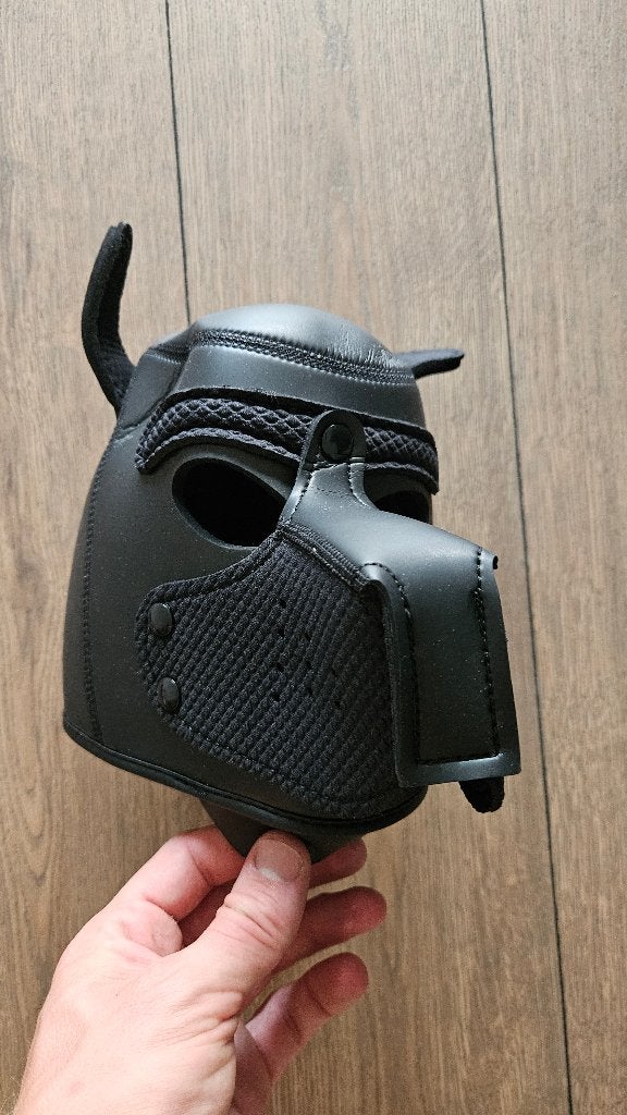 Doggy masker zwart XL neoprene, Verzenden, Zo goed als nieuw