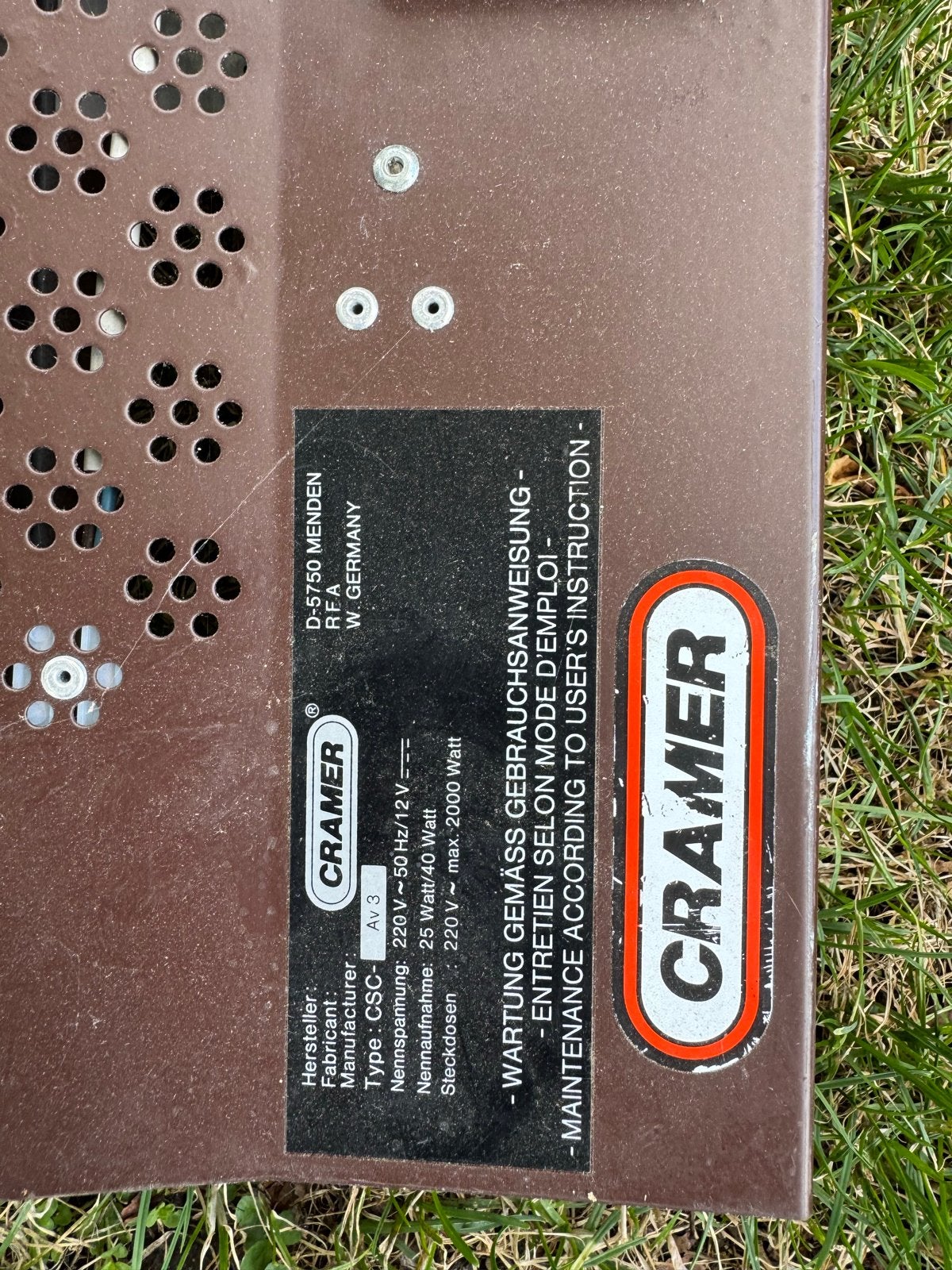 Cramer Avento Caravan Afzuigkap met Verlichting, Ophalen, Gebruikt