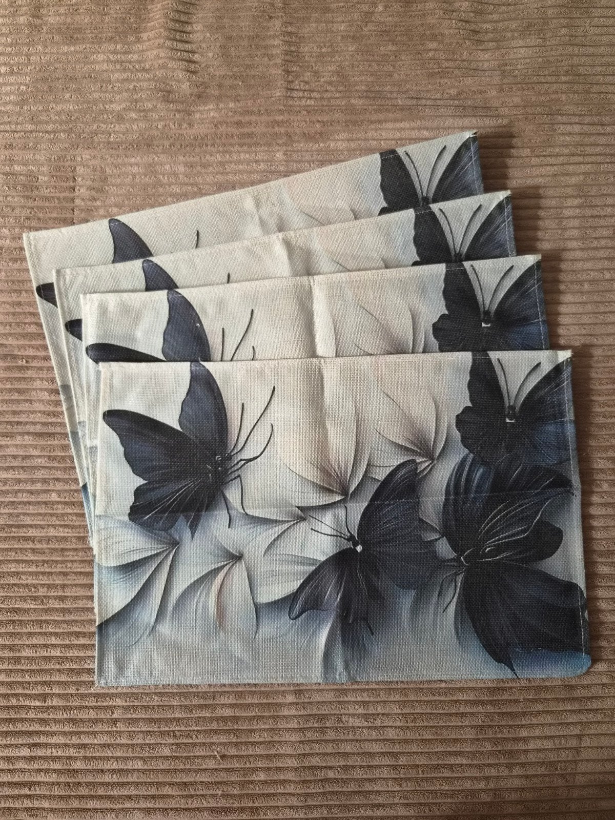 Set van 4 placemats met vlinderprint, Huis en Inrichting, Tafelkleden, Nieuw, Ophalen of Verzenden, Placemat, Meerkleurig
