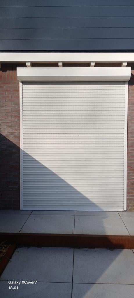Elektrisch rolluik 191x244 cm (bxh) - Wit, Doe-het-zelf en Verbouw, Rolluiken, Ophalen, Gebruikt, 200 cm of meer, Wit