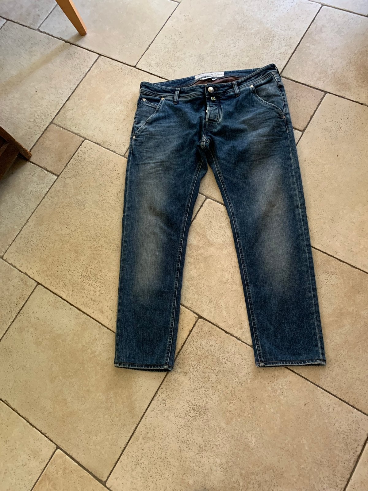 Jacob cohen  mannenspijkerbroek maat 38, Ophalen of Verzenden, Zo goed als nieuw, Blauw, W36 - W38 (confectie 52/54)