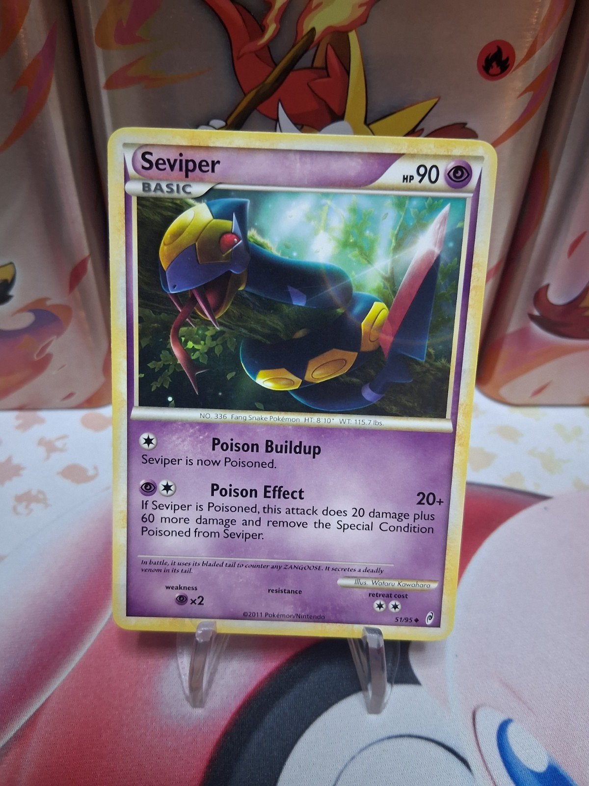 Pokémon Kaart Seviper 51/95 (2011), Ophalen of Verzenden, Zo goed als nieuw, Losse kaart